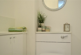 removal of cupboard and re-routing of services provides more space