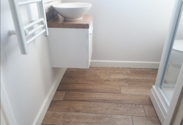 New layout creates more space in a tiny bathroom