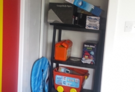 Awkward understairs cupboard need to be opened out to accommodate the kitchen