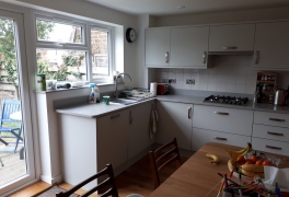 original window and door openings modified to maximise space for kitchen