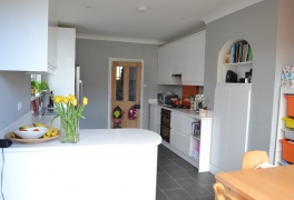 Breakfast bar moved to opposite side of the room